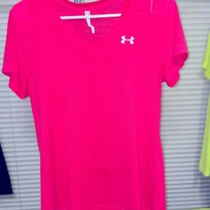 Medium Under Armour shirt. Neon pink